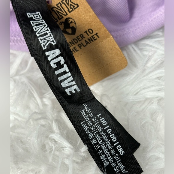 NWT Victoria’s Secret PINK Ultimate Strappy Back Sports Bra w/ Mesh - Purple - Picture 6 of 7